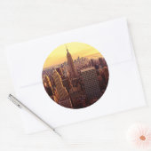 New York skyline city met Empire State Ronde Sticker (Envelop)
