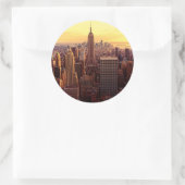 New York skyline city met Empire State Ronde Sticker (Tas)