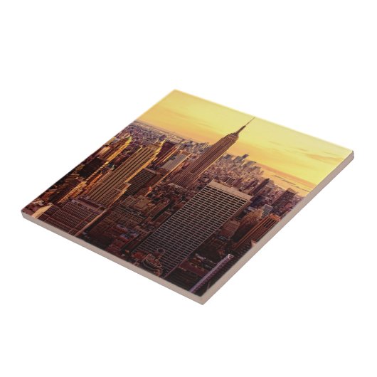 New York skyline city met Empire State Tegeltje (Zijkant)