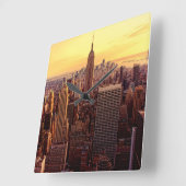 New York skyline city met Empire State Vierkante Klok (Hoek)
