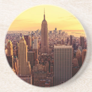New York skyline city met Empire State Zandsteen Onderzetter