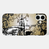 New York Skyline Damask Burnt Vines iPhone Case (Achterkant (horizontaal))