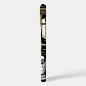 New York Skyline Damask Burnt Vines iPhone Case (Achterkant / Links)