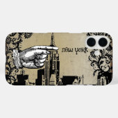 New York Skyline Damask iPhone Case (Achterkant (horizontaal))