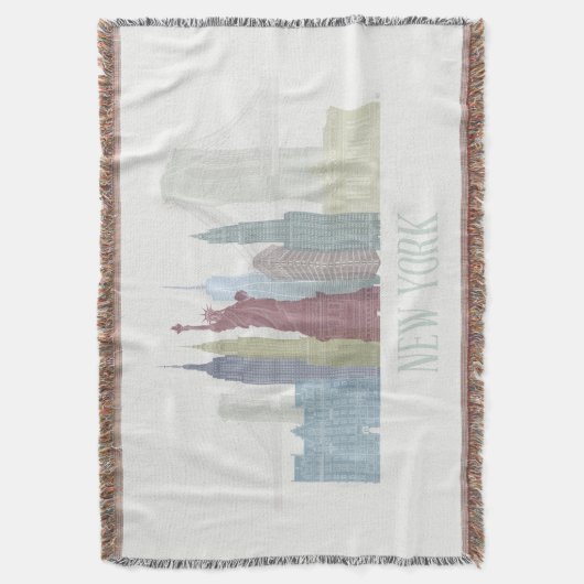 New York Skyline Deken (Voorkant Verticaal)