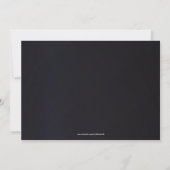 New York Skyline door Night Invitation Kaart (Achterkant)