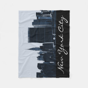 New York Skyline Fleece Blanket