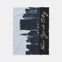 New York Skyline Fleece Blanket Deken