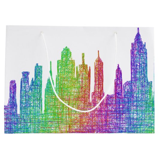 New York skyline Groot Cadeauzakje (Achterkant)