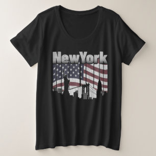 New York Skyline Grote Maat T-shirt
