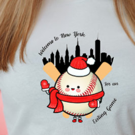 "New York Skyline Honkbalwedstrijd T-shirt