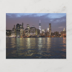 New York Skyline Hudson River World Trade Center Briefkaart