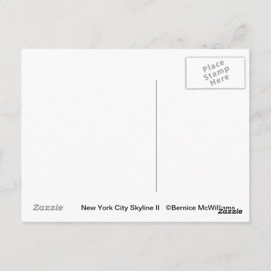 New York Skyline I Briefkaart (Achterkant)