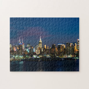 New York Skyline in de nacht van 2023 Legpuzzel