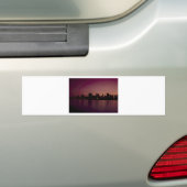 New York Skyline in Dusk Bumpersticker (Op auto)