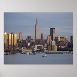 New York Skyline in Dusk Poster