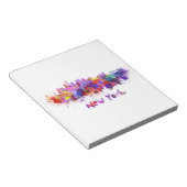 New York skyline in waterverf Notitieblok (Schuin)