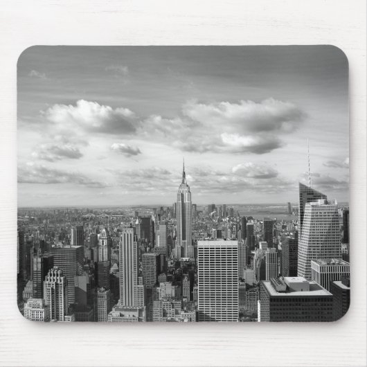 New York skyline in zwart-wit Muismat (Voorkant)