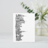 New York skyline inkt Briefkaart (Staand voorkant)