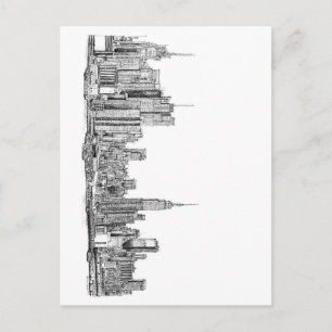 New York skyline inkt Briefkaart