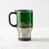 New York skyline inkt groen Reisbeker (Links)