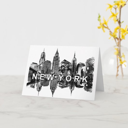 New York skyline Kaart (Gele Bloem)