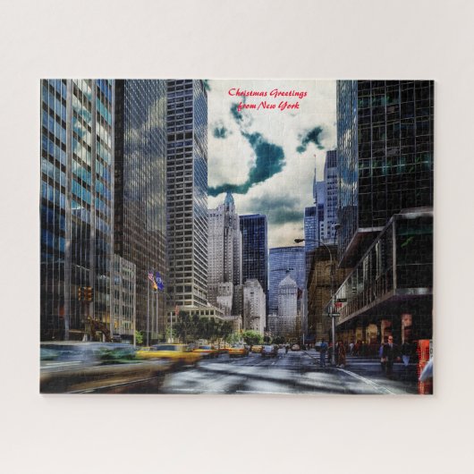 New York Skyline. kerstcadeautjes Legpuzzel (Horizontaal)