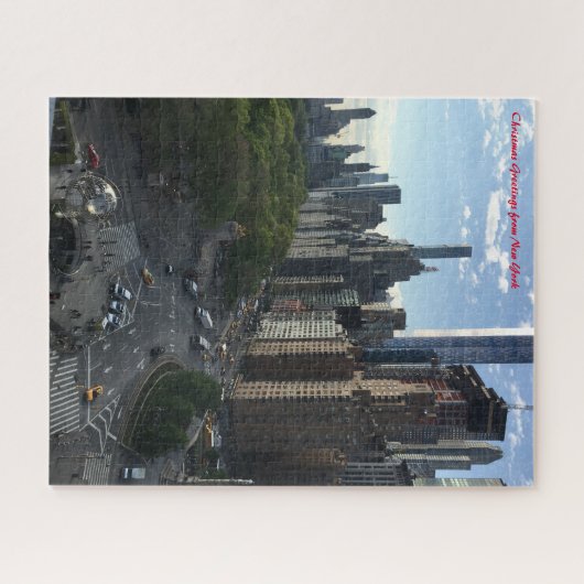 New York Skyline.kerstgroetings Legpuzzel (Horizontaal)