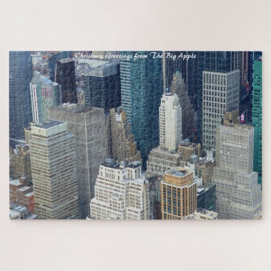 New York Skyline.kerstgroetings Legpuzzel (Horizontaal)