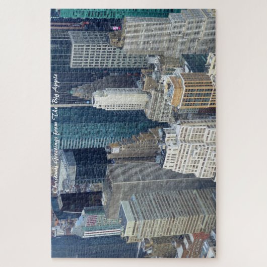 New York Skyline.kerstgroetings Legpuzzel (Verticaal)