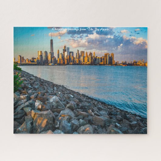 New York Skyline.kerstgroetings Legpuzzel (Horizontaal)
