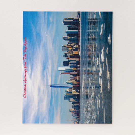 New York Skyline.kerstgroetings Legpuzzel (Verticaal)