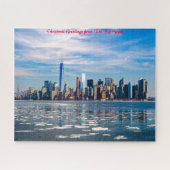 New York Skyline.kerstgroetings Legpuzzel (Horizontaal)