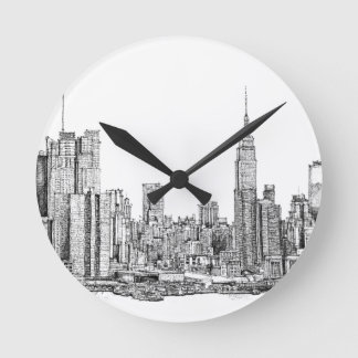New York skyline klok tikken