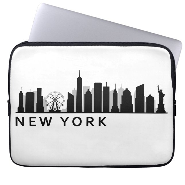 New York Skyline Laptop Sleeve (Voorkant)