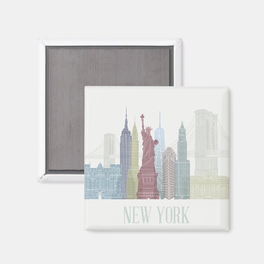 New York Skyline Magneet (Voorkant / Achterkant)