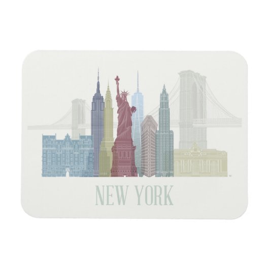 New York Skyline Magneet (Horizontaal)