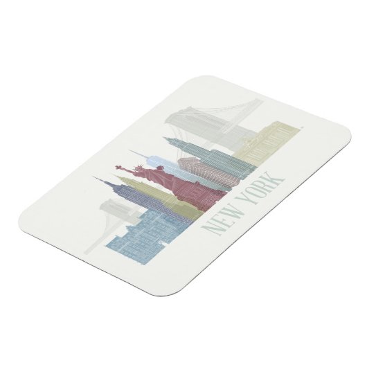 New York Skyline Magneet (Linkerzijde)