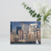New York Skyline Manhattan Hudson Briefkaart (Staand voorkant)