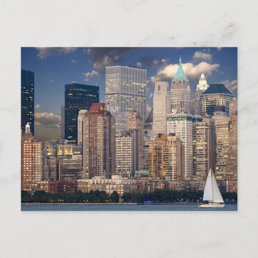 New York Skyline Manhattan Hudson Briefkaart (Voorkant)