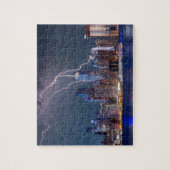 New York Skyline met Lightning Legpuzzel (Verticaal)