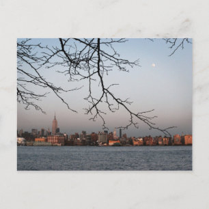 New York Skyline met Moon Briefkaart