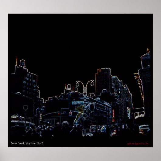 New York Skyline nr. 2 Poster (Voorkant)