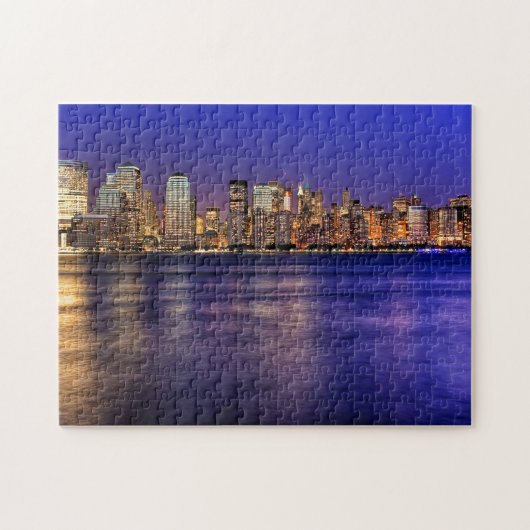 New York Skyline op Sunset Puzzle Legpuzzel (Horizontaal)