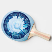 New York Skyline Ping Pong Paddle - Reisgeschenk Tafeltennisbatje (Zijkant)