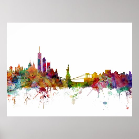New York Skyline Poster (Voorkant)