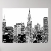 New York Skyline Poster (Voorkant)