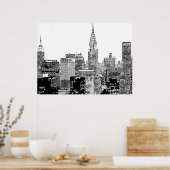 New York Skyline Poster (Keuken)