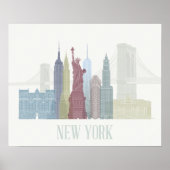 New York Skyline Poster (Voorkant)