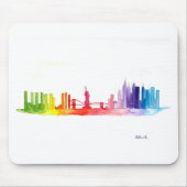 New York skyline Rainbow NYC modern Muismat (Voorkant)